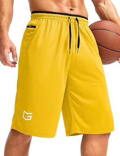 G Gradual Men’s Long Basketball Shorts with Zipper Pocket 11